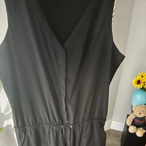 Express Black Button Down Jumpsuit